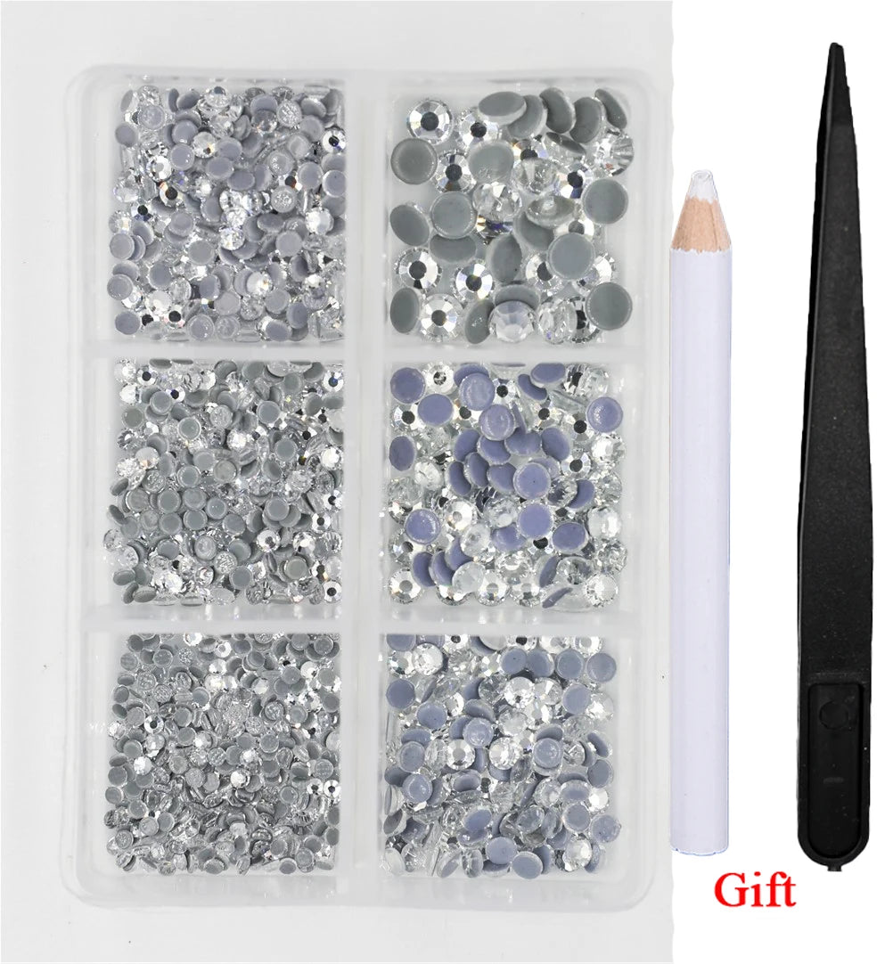Opal Glass Crystal Rhinestones – 3D Nail Art Set