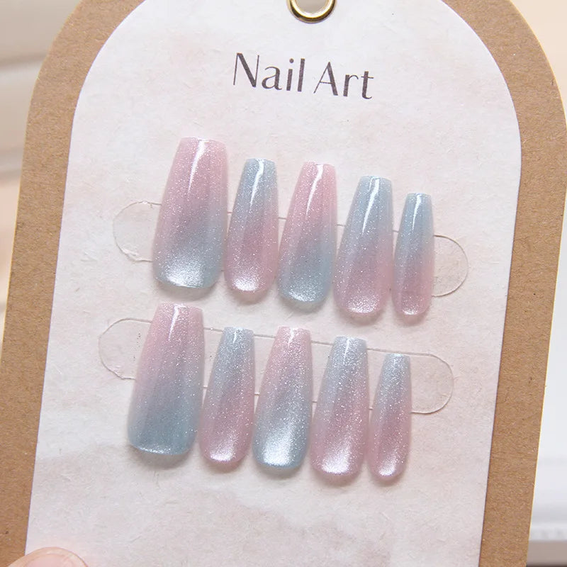 Handmade Press-On Nails – Premium Electroplated - 10 Pc. Set
