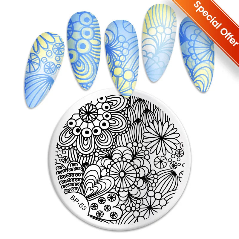 BORN PRETTY Nail Stamping Plates – Butterfly, Lace, Floral