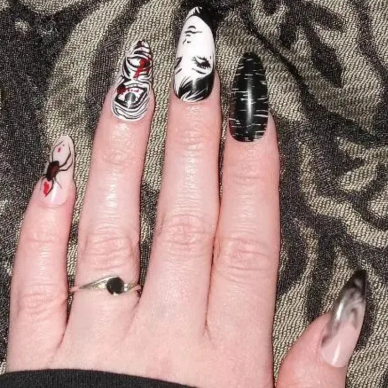 Halloween Horror Comic Press On Nails – 24pcs