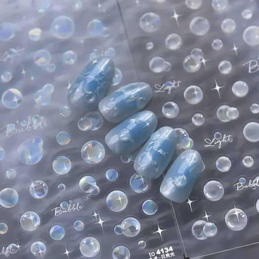 Beach Dreamy Jelly Nail Art Stickers – Water Bubble