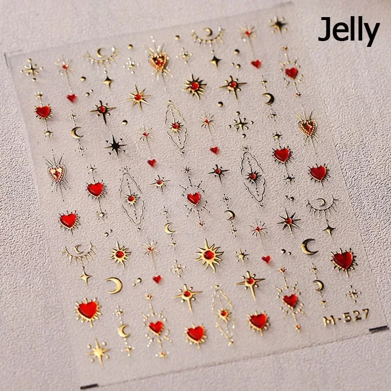 Elegant French Ice Crystal Jelly Nail Stickers