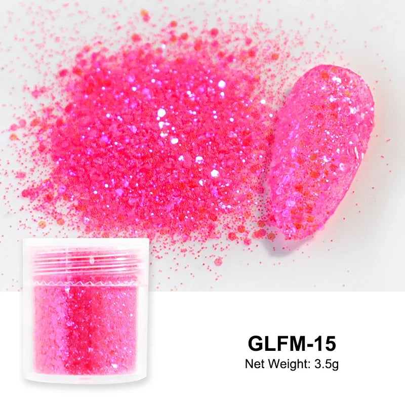 Neon Sugar Nail Glitter – Colorful Candy Coat Powder