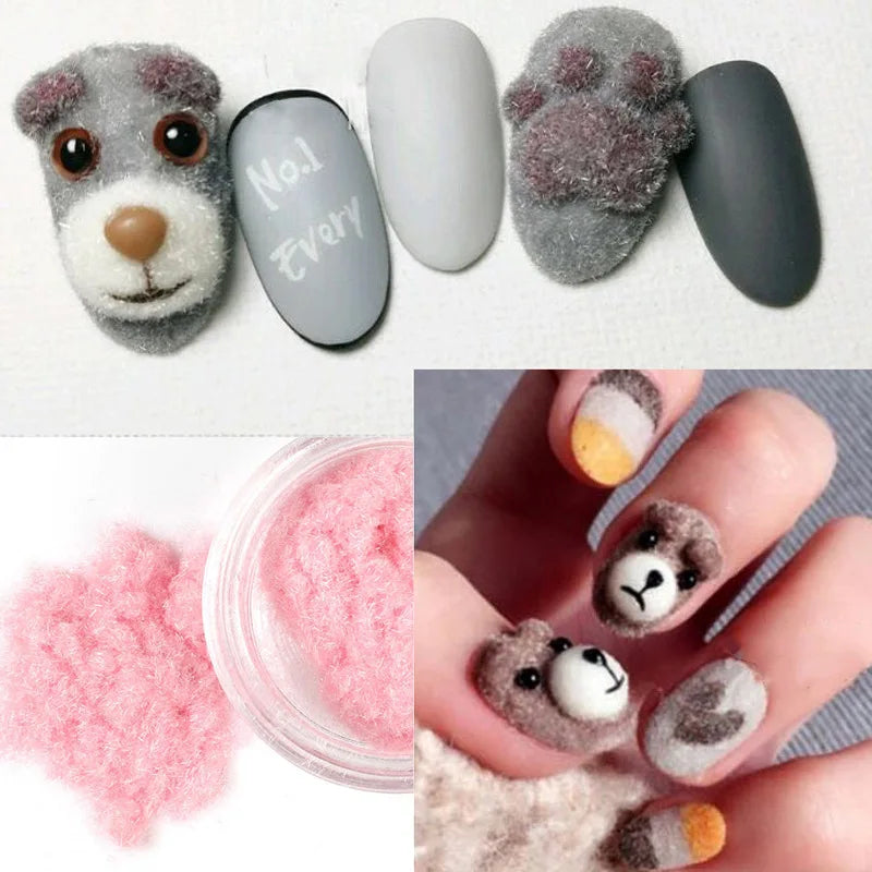 Velvet Powder Set of 24 – 3D Nail Flocking Powder