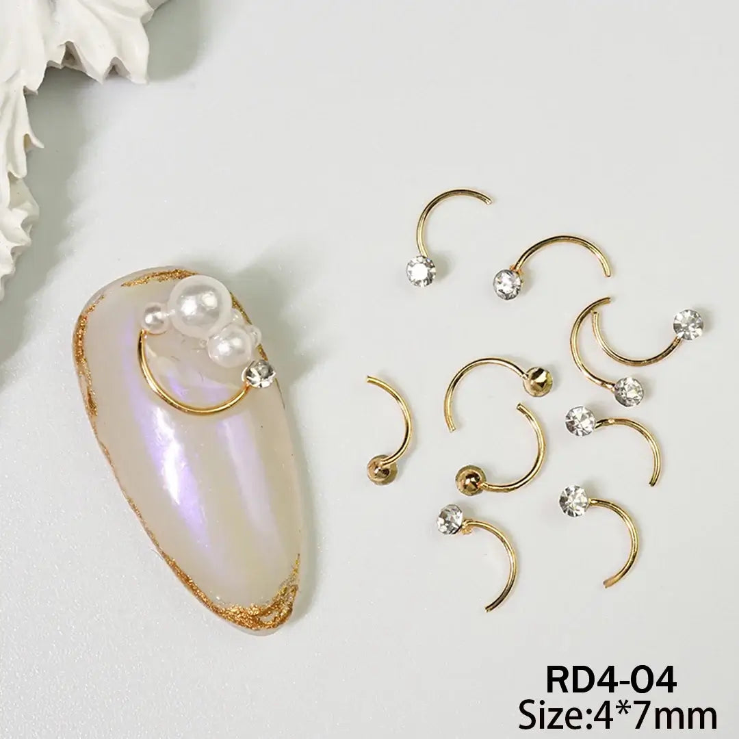 Nail Piercing Charms – Smiles Metal Alloy Rhinestones