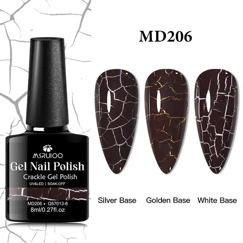 8ml Crackle Gel Nail Polish – UV/LED Soak Off Hybrid Varnish