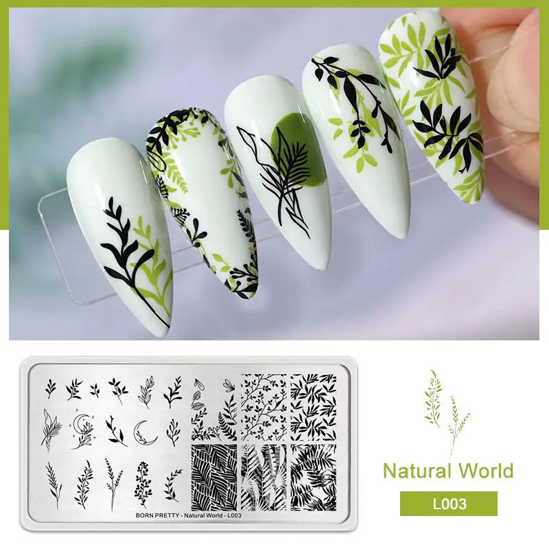 BORN PRETTY Nail Stamping Plates – Butterfly, Lace, Floral