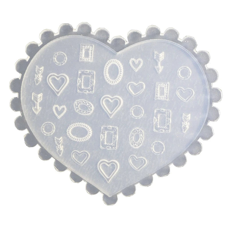 3D Silicone Nail Art Mold - Hearts, Bows, Flowers