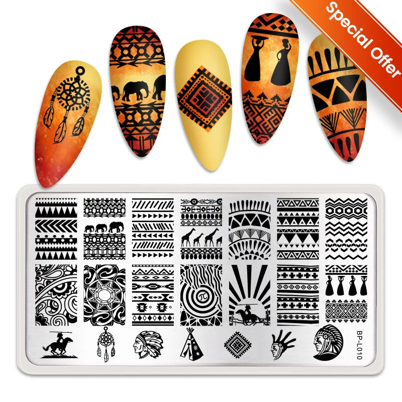 BORN PRETTY Nail Stamping Plates – Butterfly, Lace, Floral