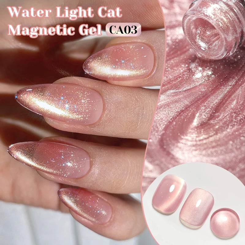 NICOLE DIARY Jelly Pink Cat Magnetic Gel Nail Polish 10mL
