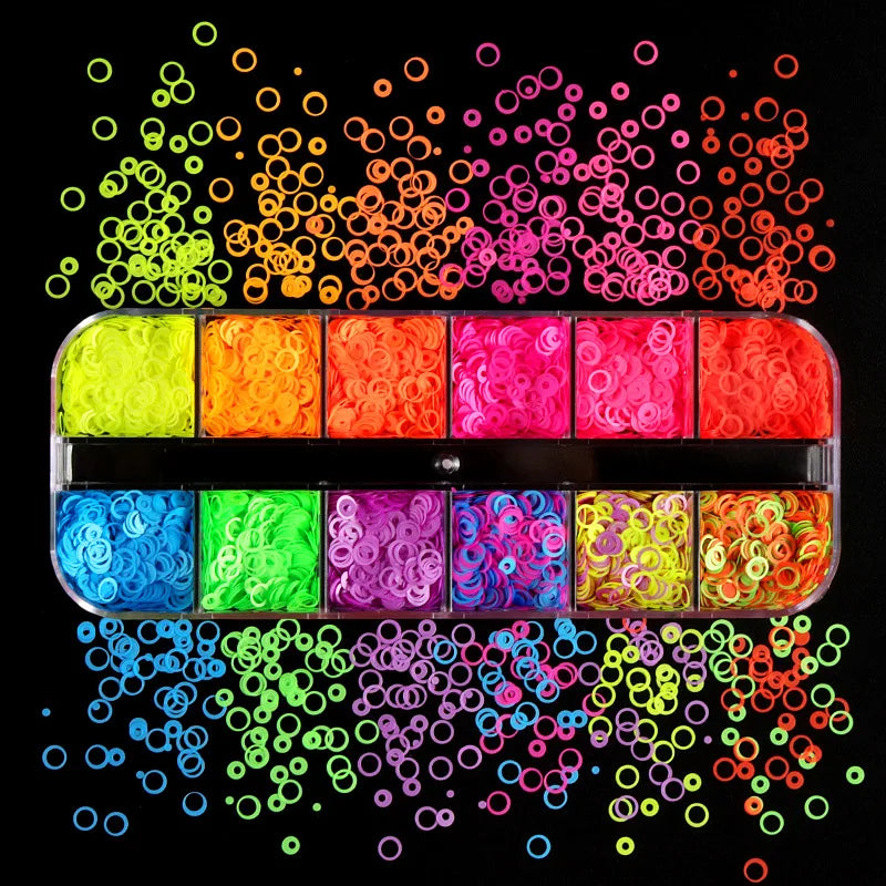 Neon 3D Nail Art Glitter