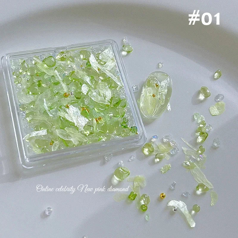 Abalone Shell Nail Slices – Ultra Thin 3D Flakes