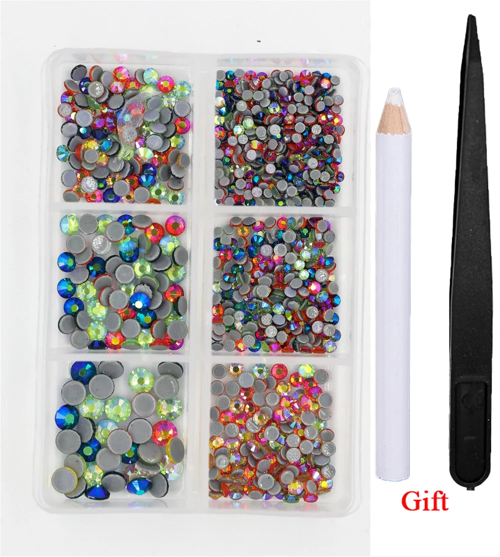 Opal Glass Crystal Rhinestones – 3D Nail Art Set