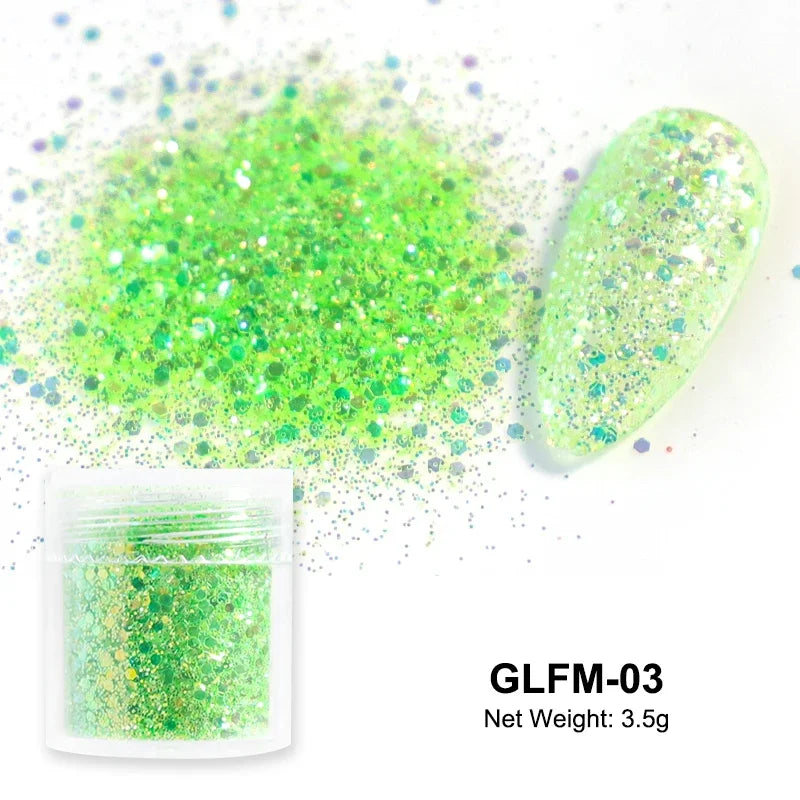 Neon Sugar Nail Glitter – Colorful Candy Coat Powder