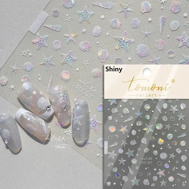 Cute Dolphin & Goldfish Jelly Nail Stickers