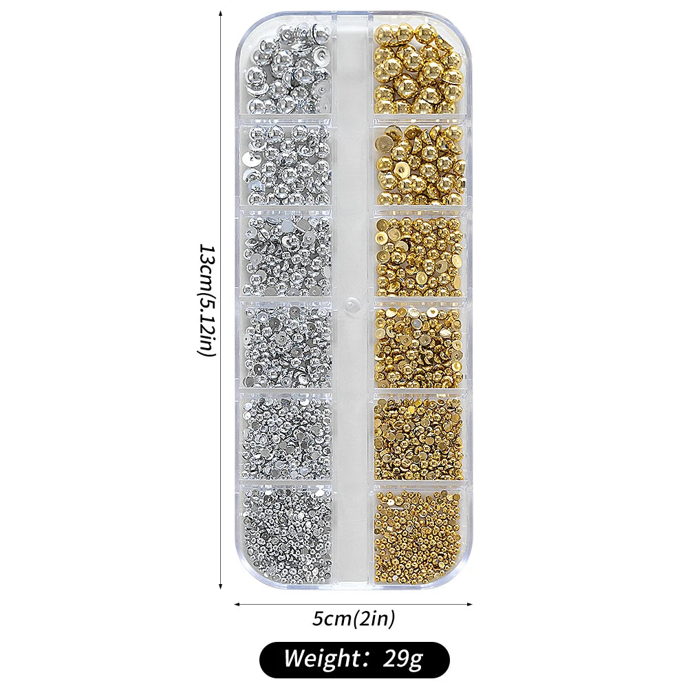 Flatback Round Caviar Balls for 3D Nail Art Decorations
