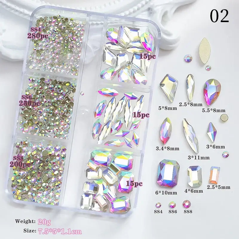 Caviar Beads Nail Jewels – Pearls & Rhinestones