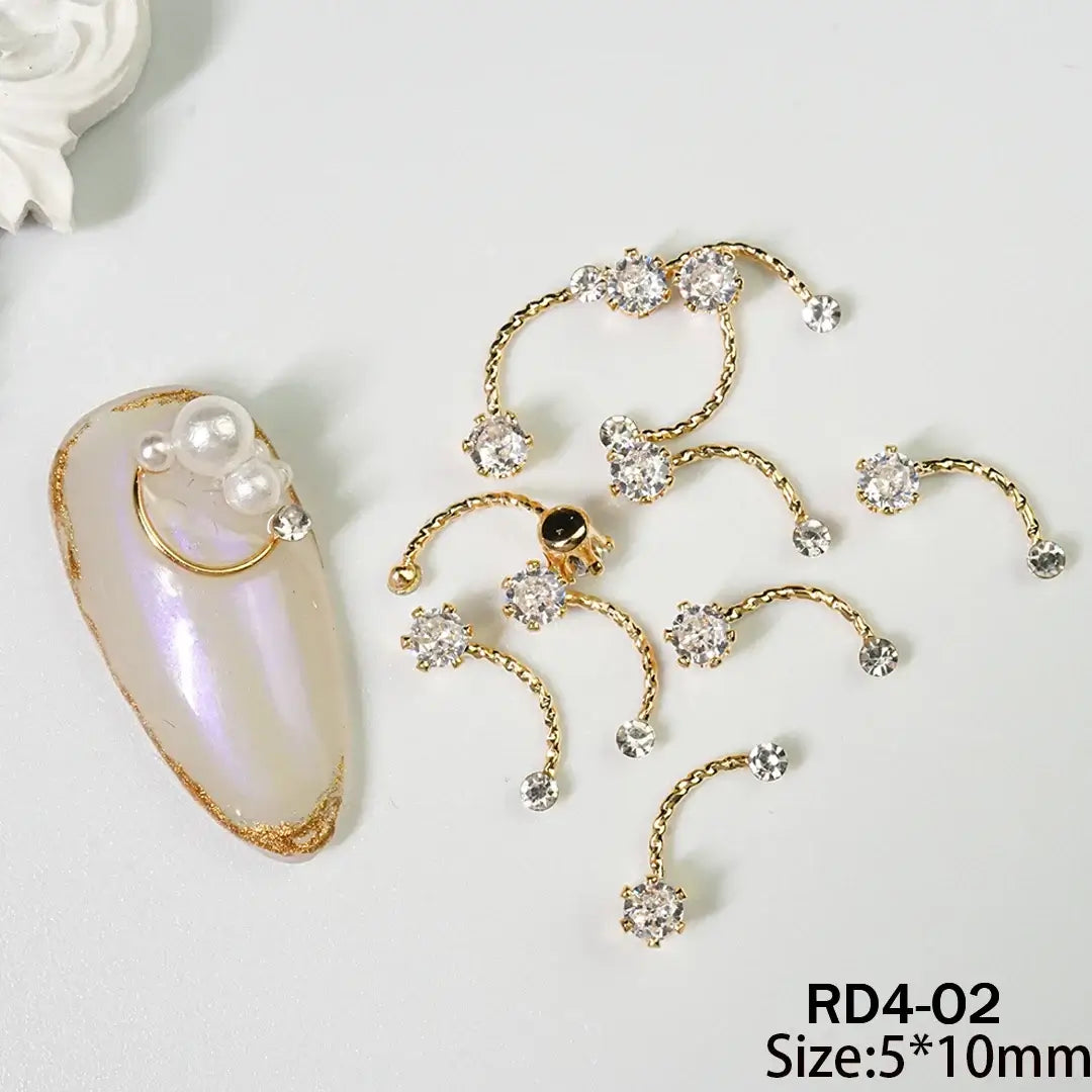Nail Piercing Charms – Smiles Metal Alloy Rhinestones