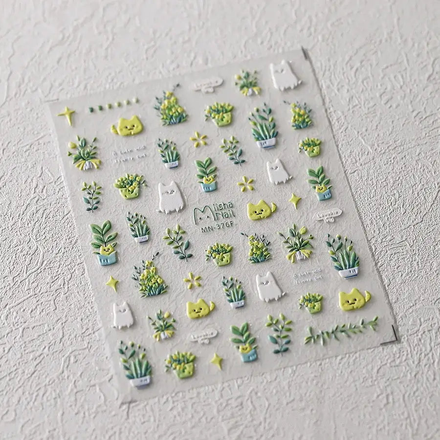 5D Flower Nail Art Stickers for DIY Manicure