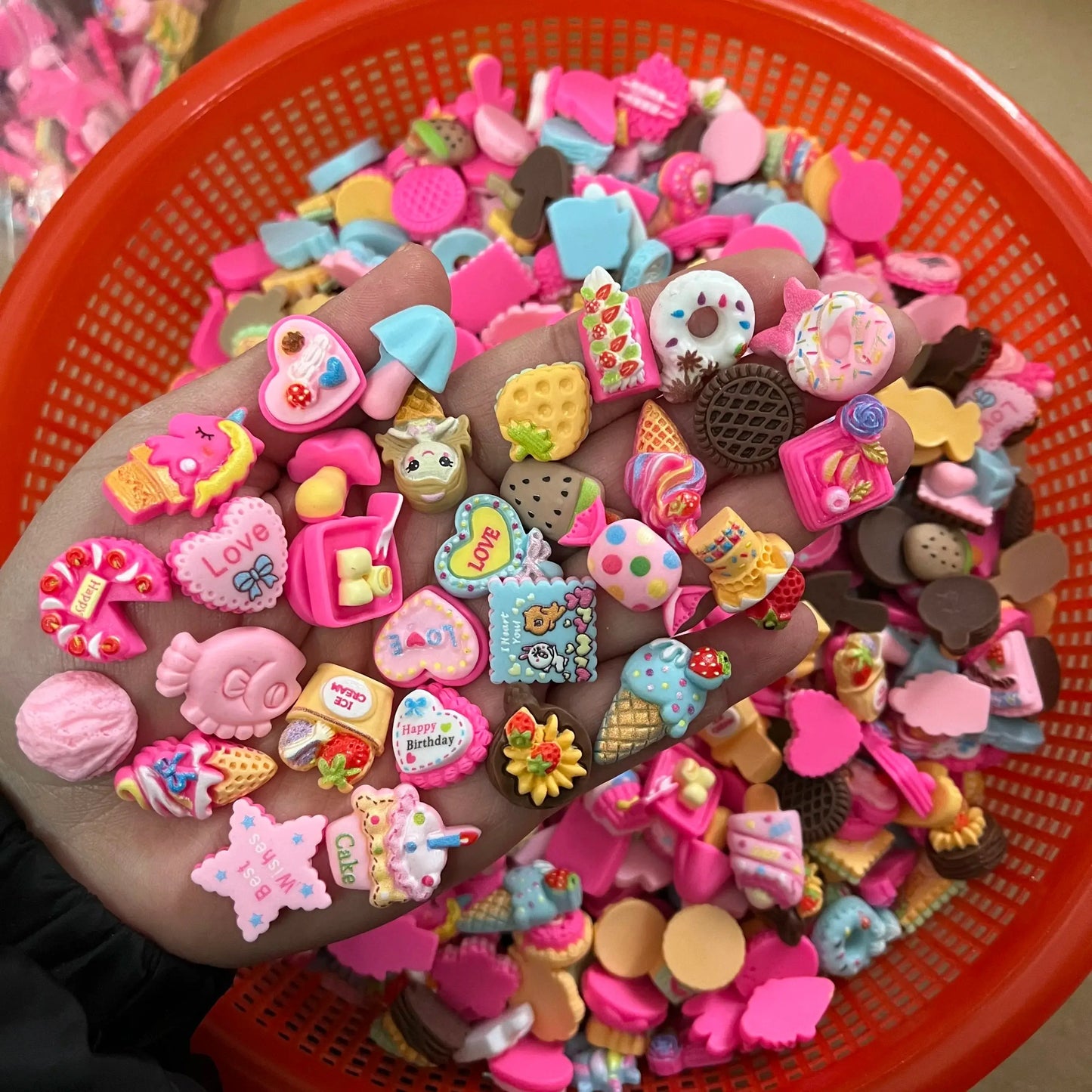 3D Kawaii Nail Charms – Cute Bear & Lollipop Resin Acrylic Nail Art