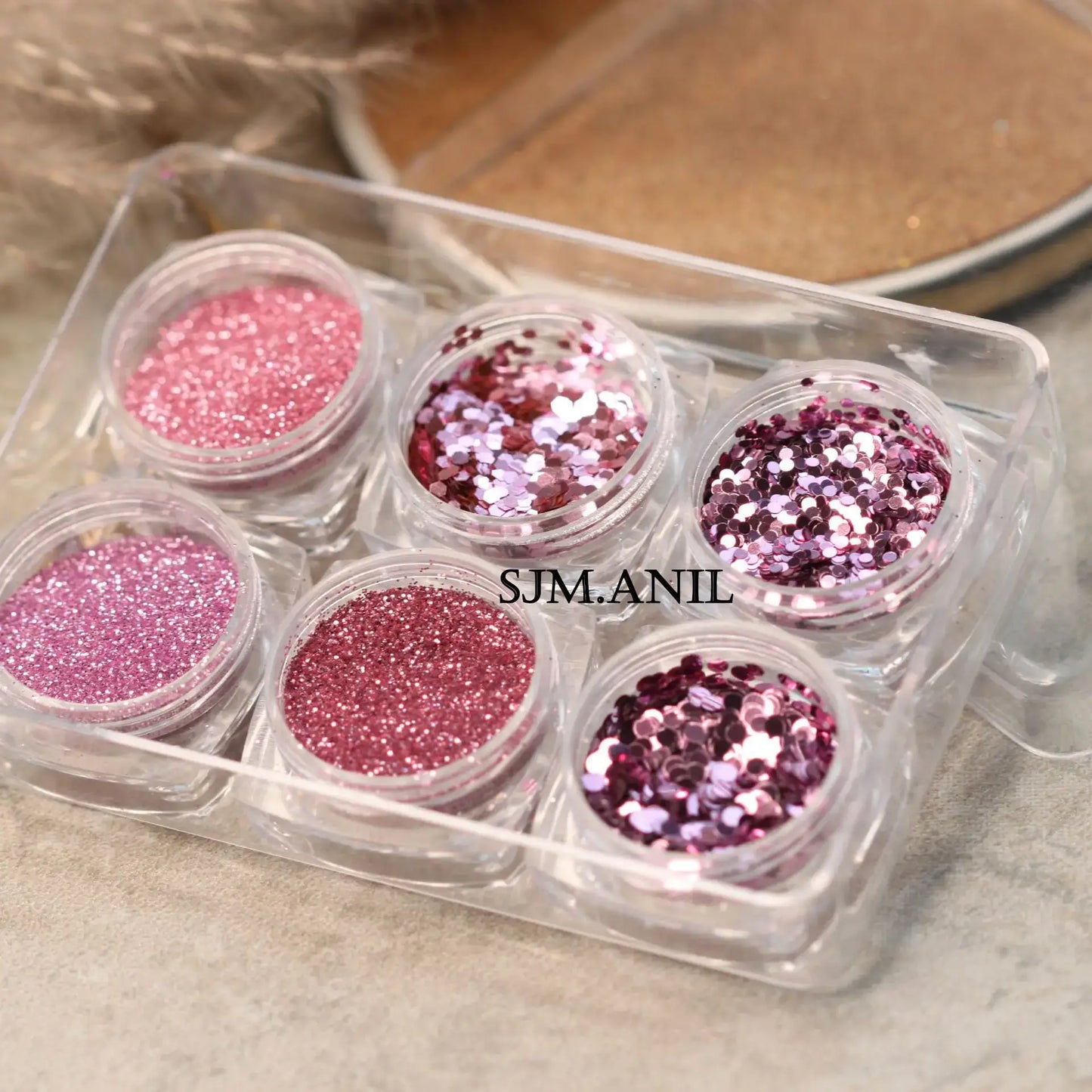 6Box Iridescent Mirror Nail Glitter Sequins Set