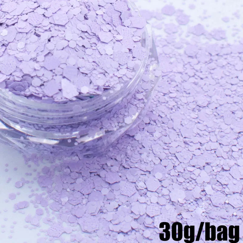 Macaron Nail Glitter Sequins