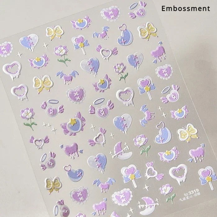Elegant French Ice Crystal Jelly Nail Stickers