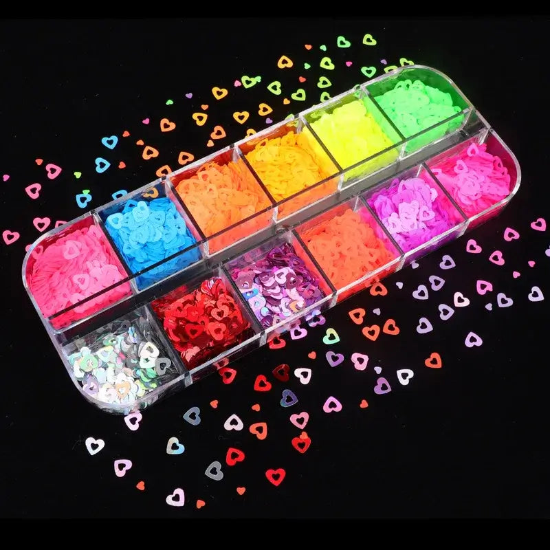 Neon 3D Nail Art Glitter Confetti – Butterfly & Stars