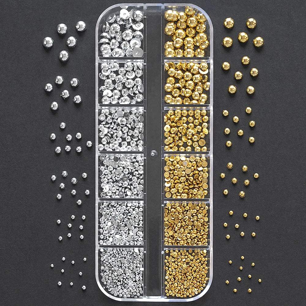 Flatback Round Caviar Balls for 3D Nail Art Decorations