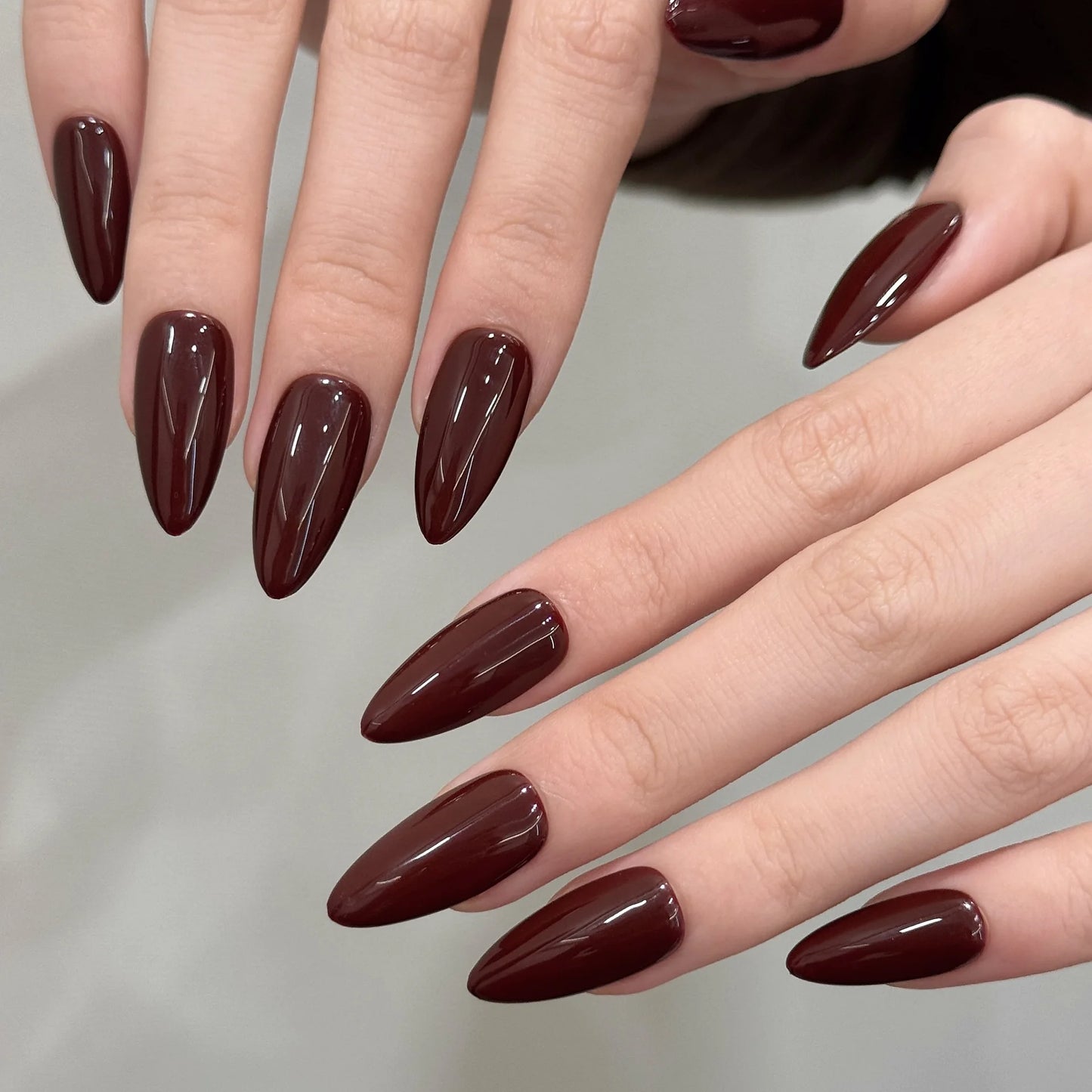 Press On Nails | Solid Color Almond Fake Nails