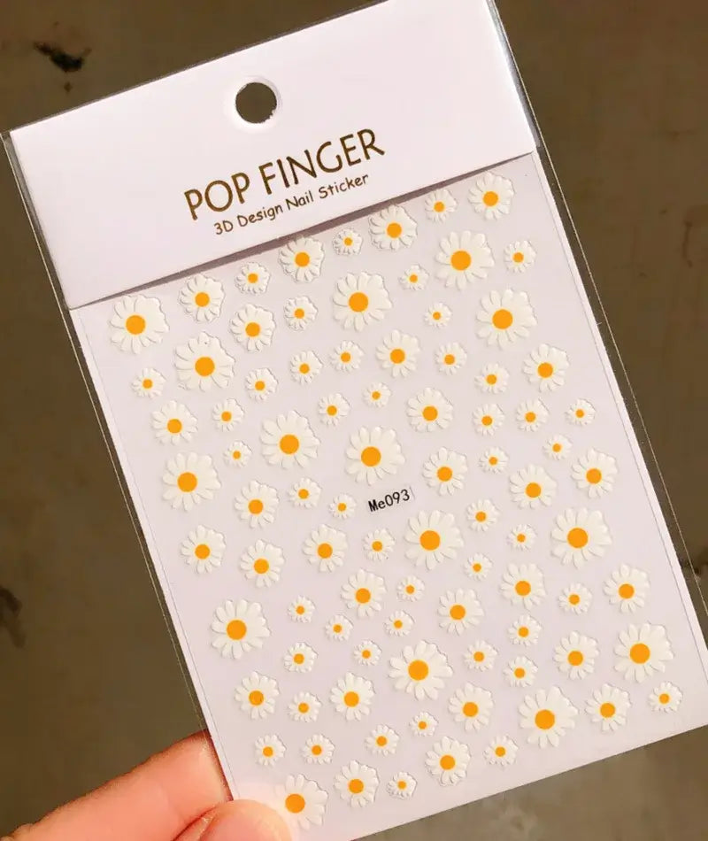 Daisy Flower Nail Stickers – Chic Elegant Summer Nails