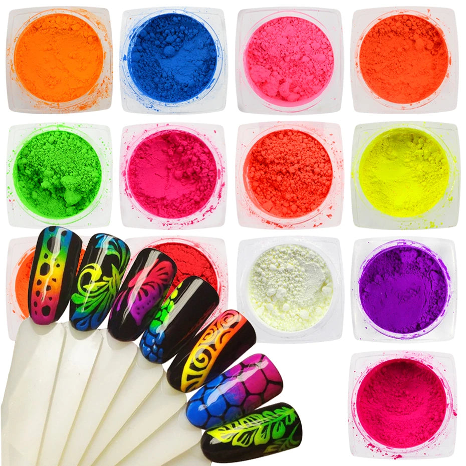 Neon Fluorescent Nail Sugar Dust