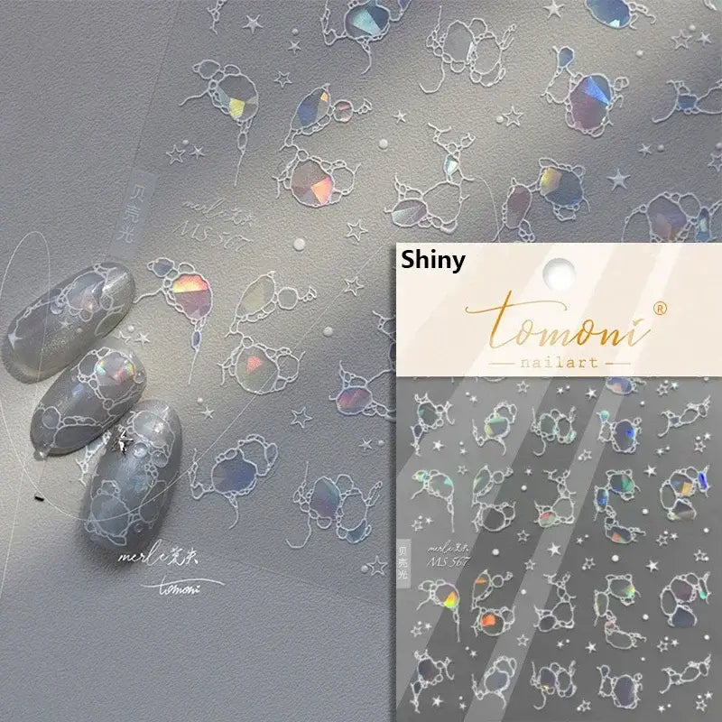 Cute Dolphin & Goldfish Jelly Nail Stickers