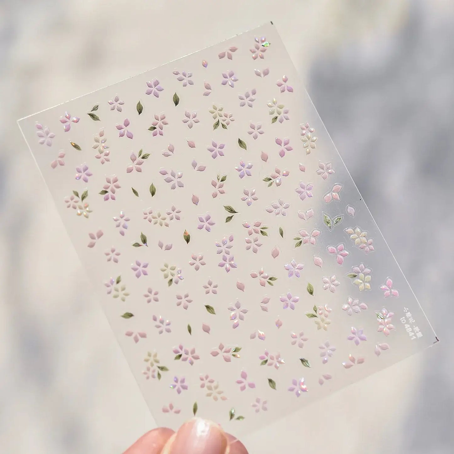 5D Flower Nail Art Stickers for DIY Manicure