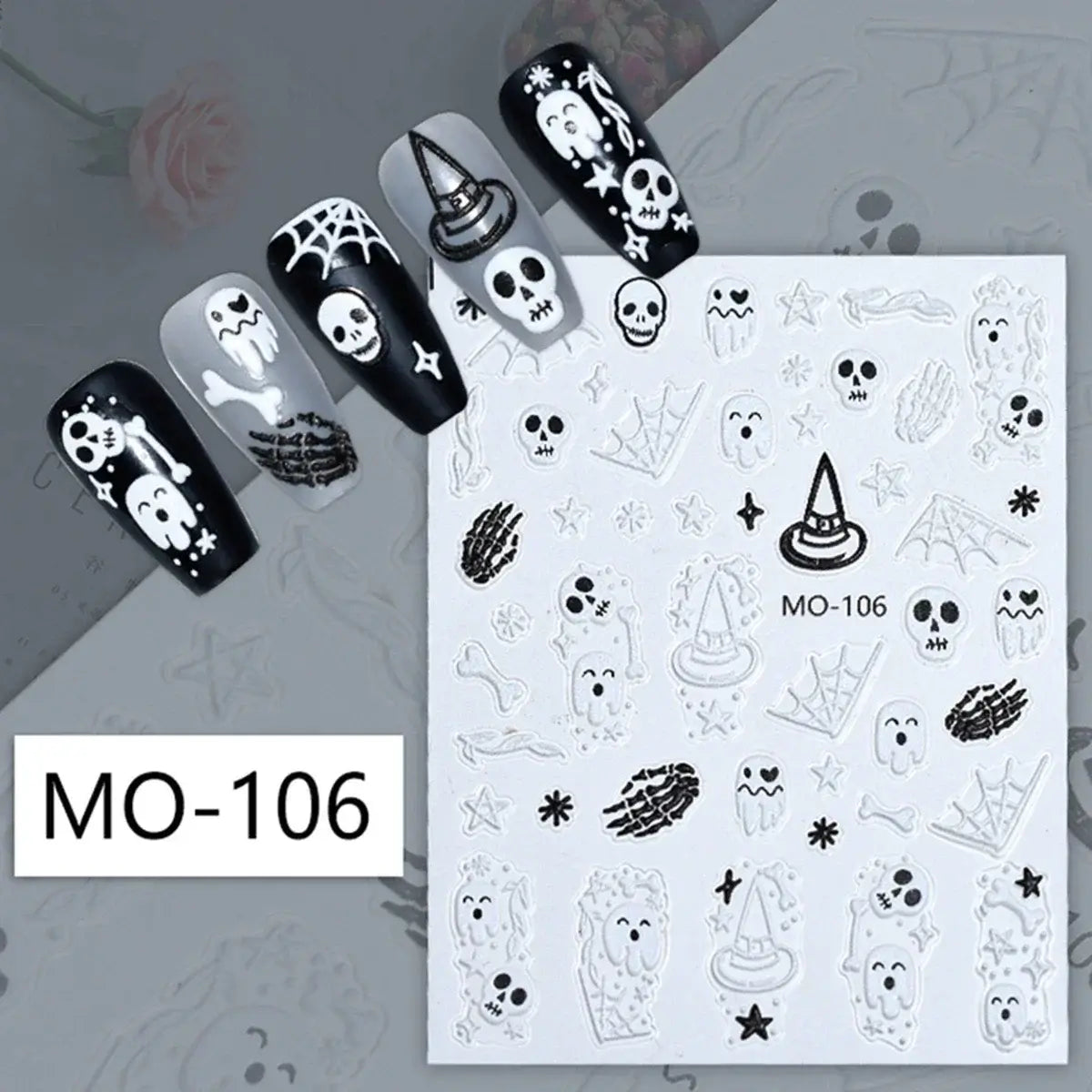 Cute Halloween Nails | Spider Web Nail Art Stickers