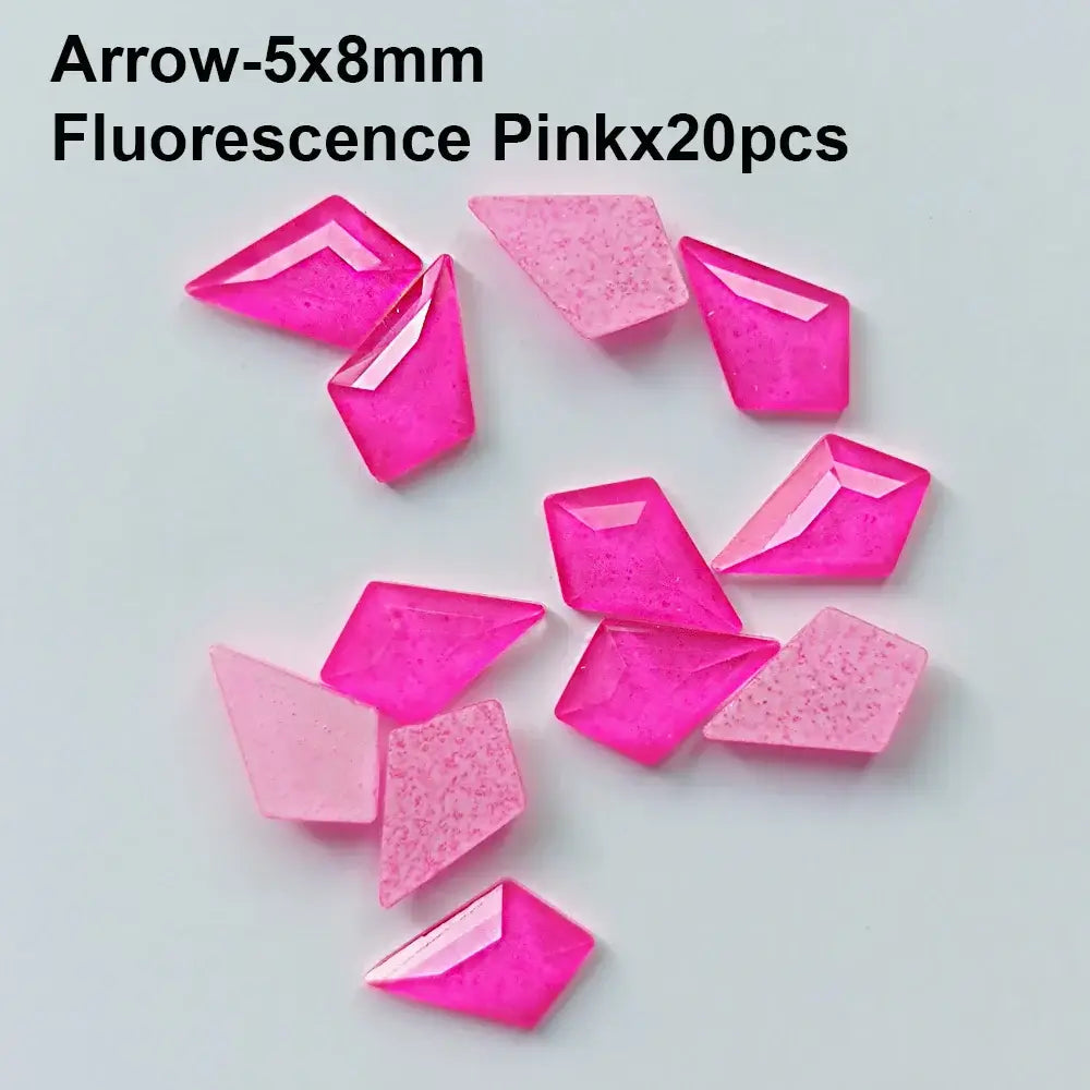 Arrow Shape Nail Art Rhinestones - Colorful 3D Gems