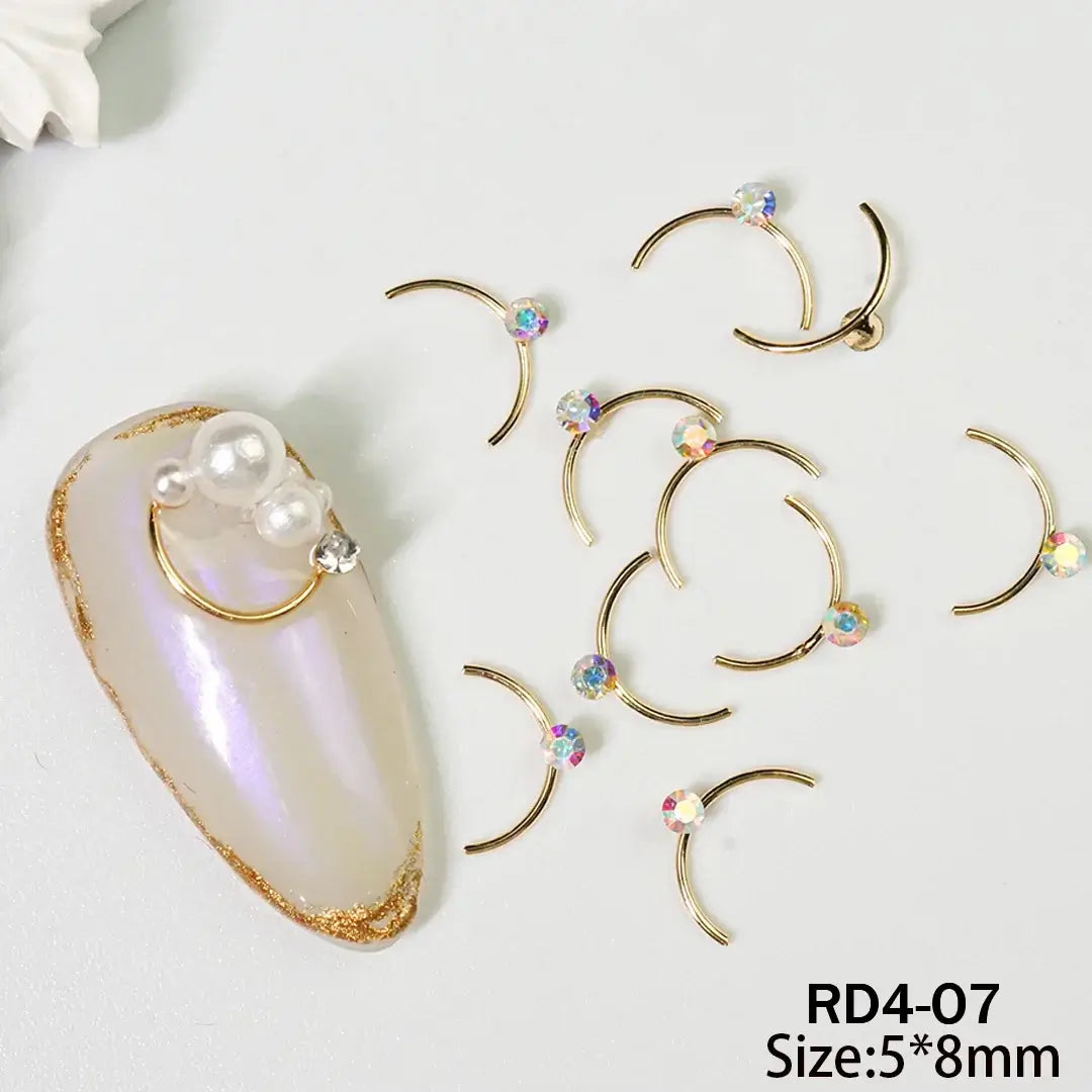Nail Piercing Charms – Smiles Metal Alloy Rhinestones