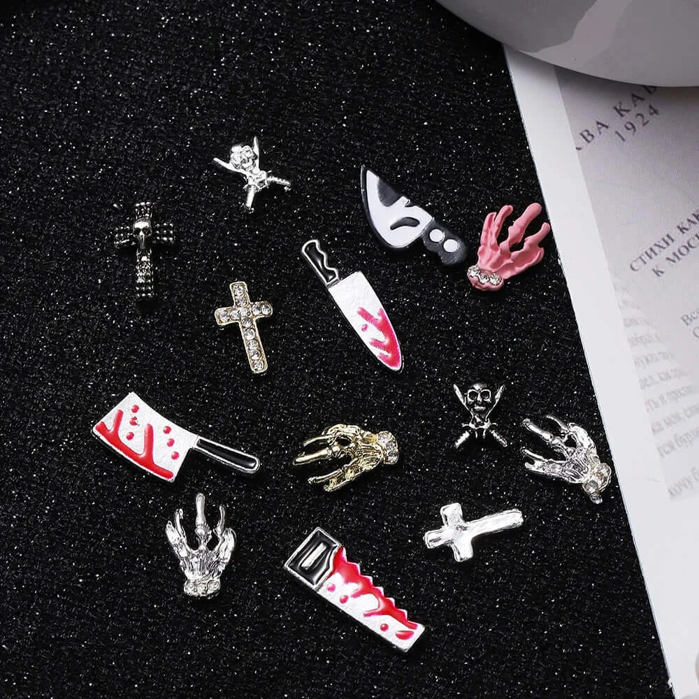 Bloody Knife Nail Charms – Horror Halloween Nails