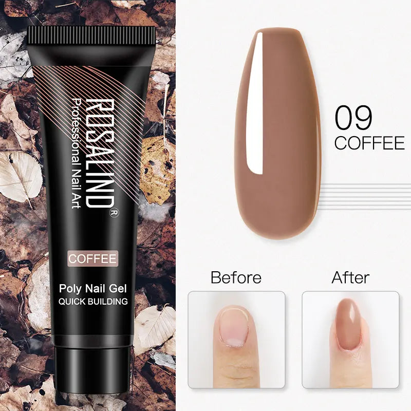 ROSALIND Glitter Poly Gel Nail Extension – 15ml
