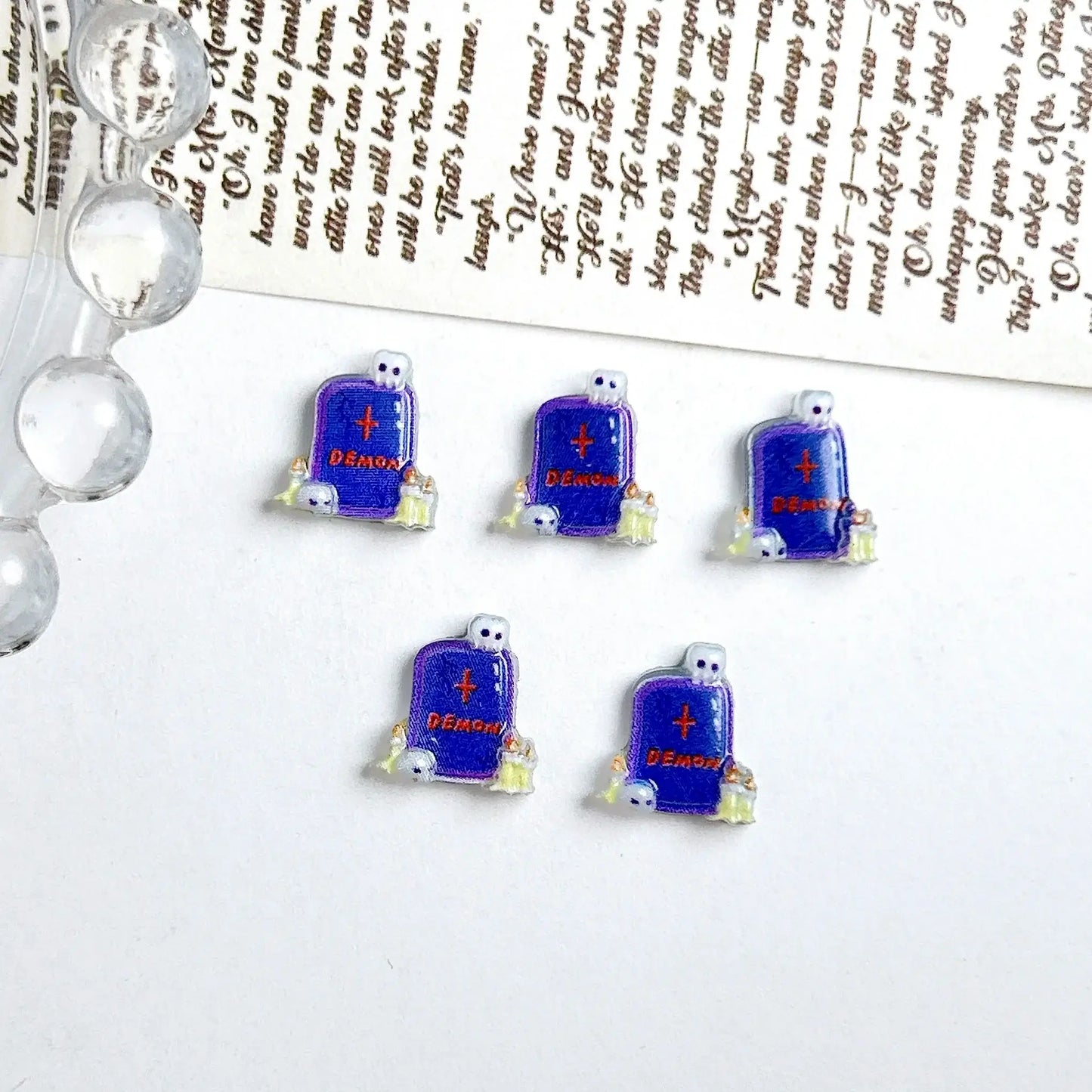 3D Halloween Resin Nail Charms – Ghost, Pumpkin, Cat, House