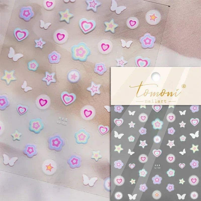 Elegant French Ice Crystal Jelly Nail Stickers