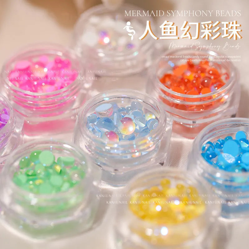 Aurora Bubble Beads Nail Art Charms
