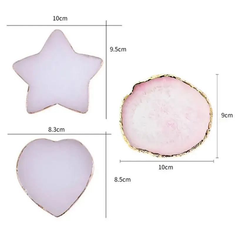 Nail Art Palette – Resin Agate Stone Mixing & Display Tool for Gel Polish