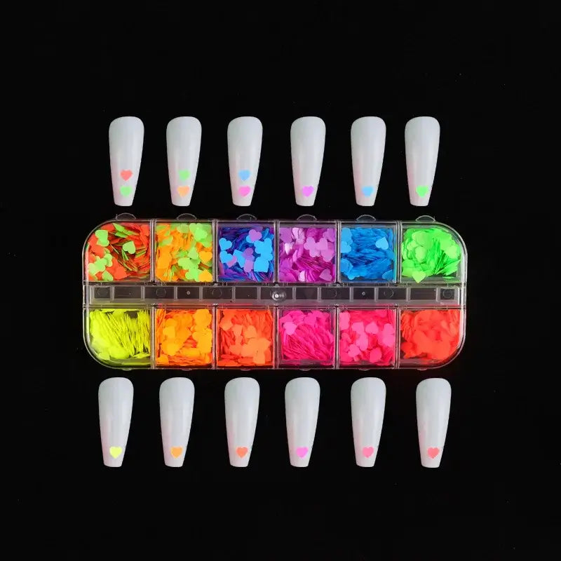 Neon 3D Nail Art Glitter Confetti – Butterfly & Stars