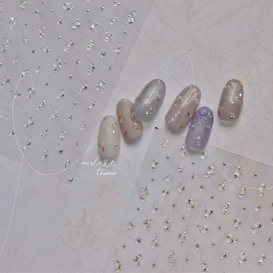 Elegant French Ice Crystal Jelly Nail Stickers