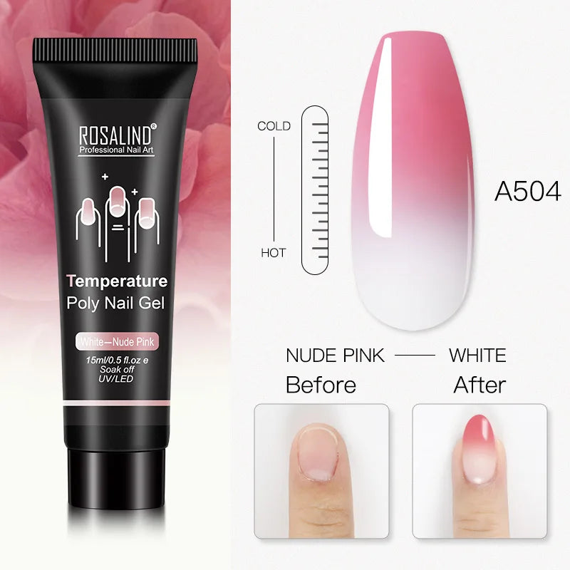 ROSALIND Glitter Poly Gel Nail Extension – 15ml