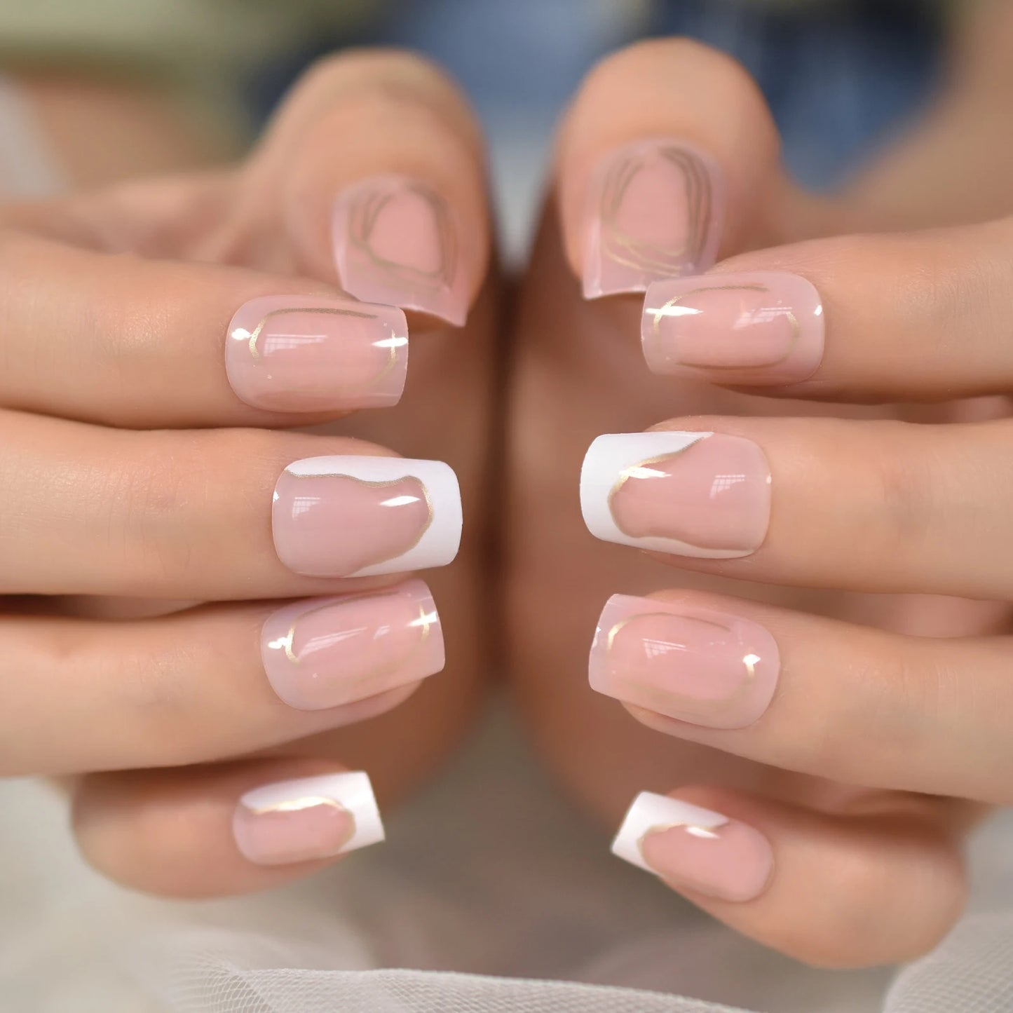 Solid Color Press On Nails | Medium Square Reusable