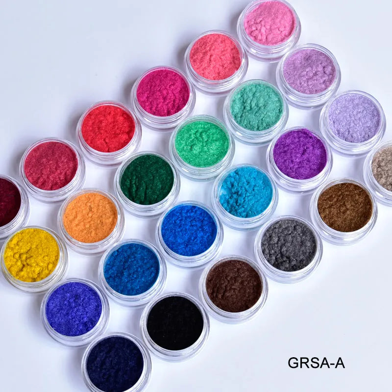 Velvet Nail Art Powder – 24 Colors 3D Flocking Powder Set