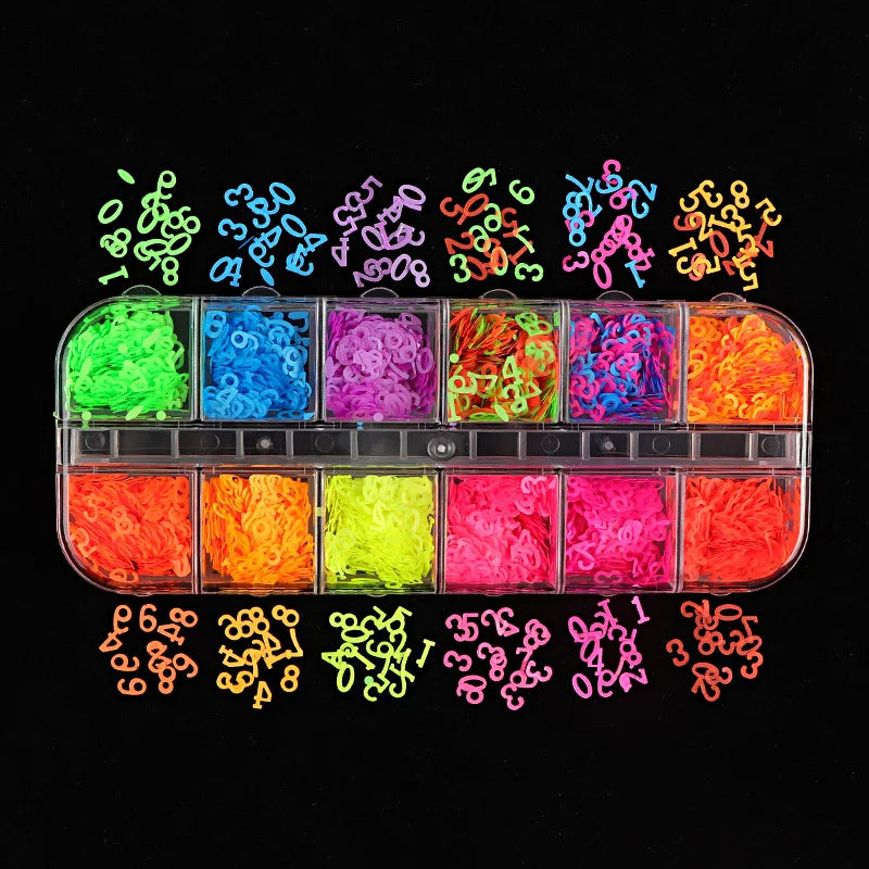 Neon 3D Nail Art Glitter