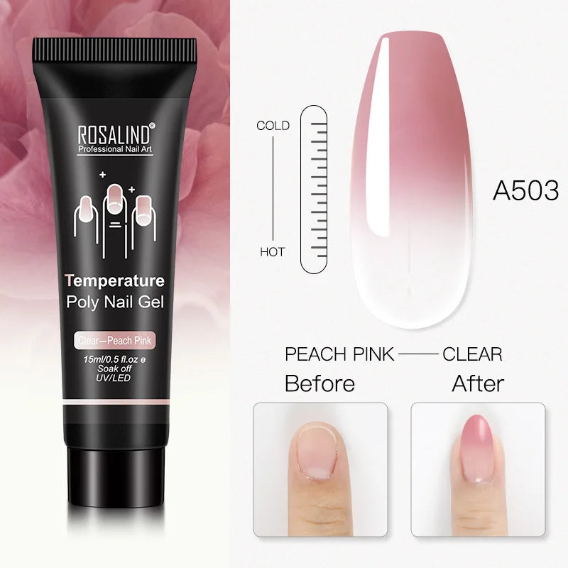 ROSALIND Glitter Poly Gel Nail Extension – 15ml